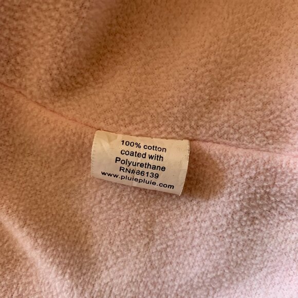 Pluie Pluie Rain Coat Jacket Girls Blue Floral Hooded 6/6x Fleece Lined Pink - Picture 5 of 6